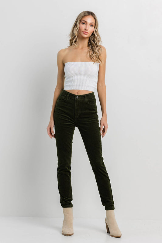 Olive Corduroy Skinny