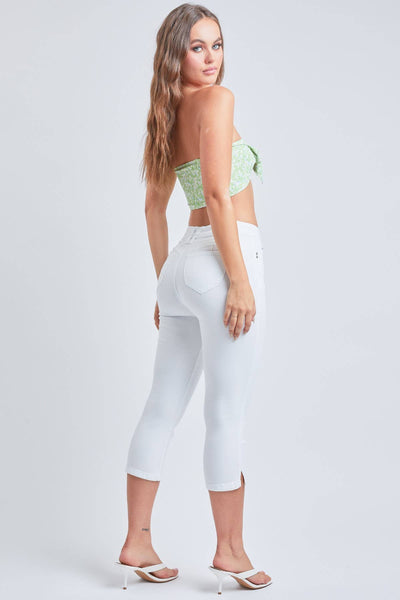 WannaBettaButt 1 Button High-Rise Cropped Jean