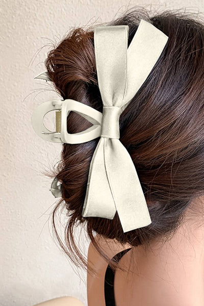 Satin Bow Large Hair Claw Clip for Women