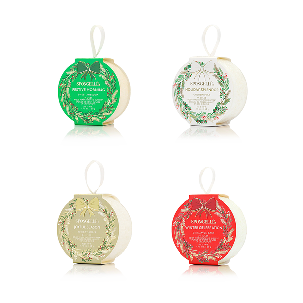 Spongellé’s Holiday Wreath Body Buffers