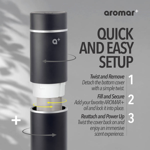 Aromar Plus - Cylinder Waterless Diffuser: White