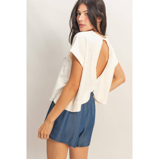 Whipped Cream Open Back Active Top