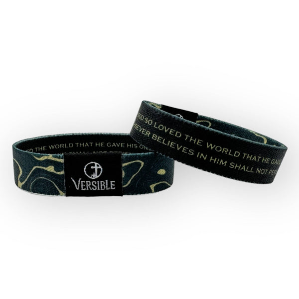 Gold Vein / John 3:16 Wristband*