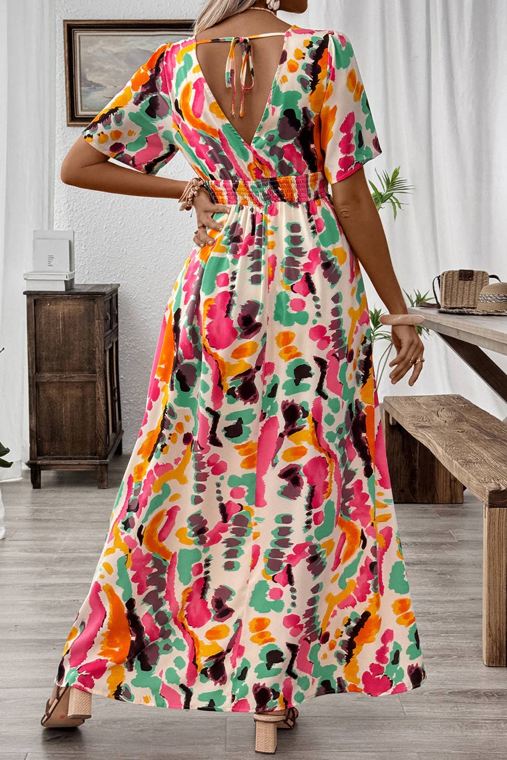 Boho Tie-dye Maxi Dress