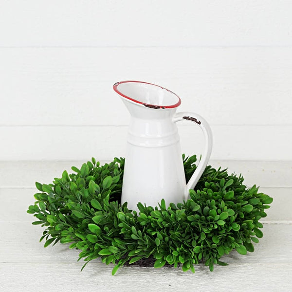 Wreath-Evergreen Boxwood 12"