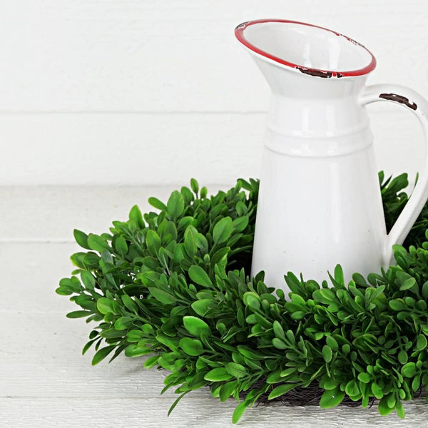 Wreath-Evergreen Boxwood 12"