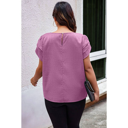 Purple Tulip Sleeve Top