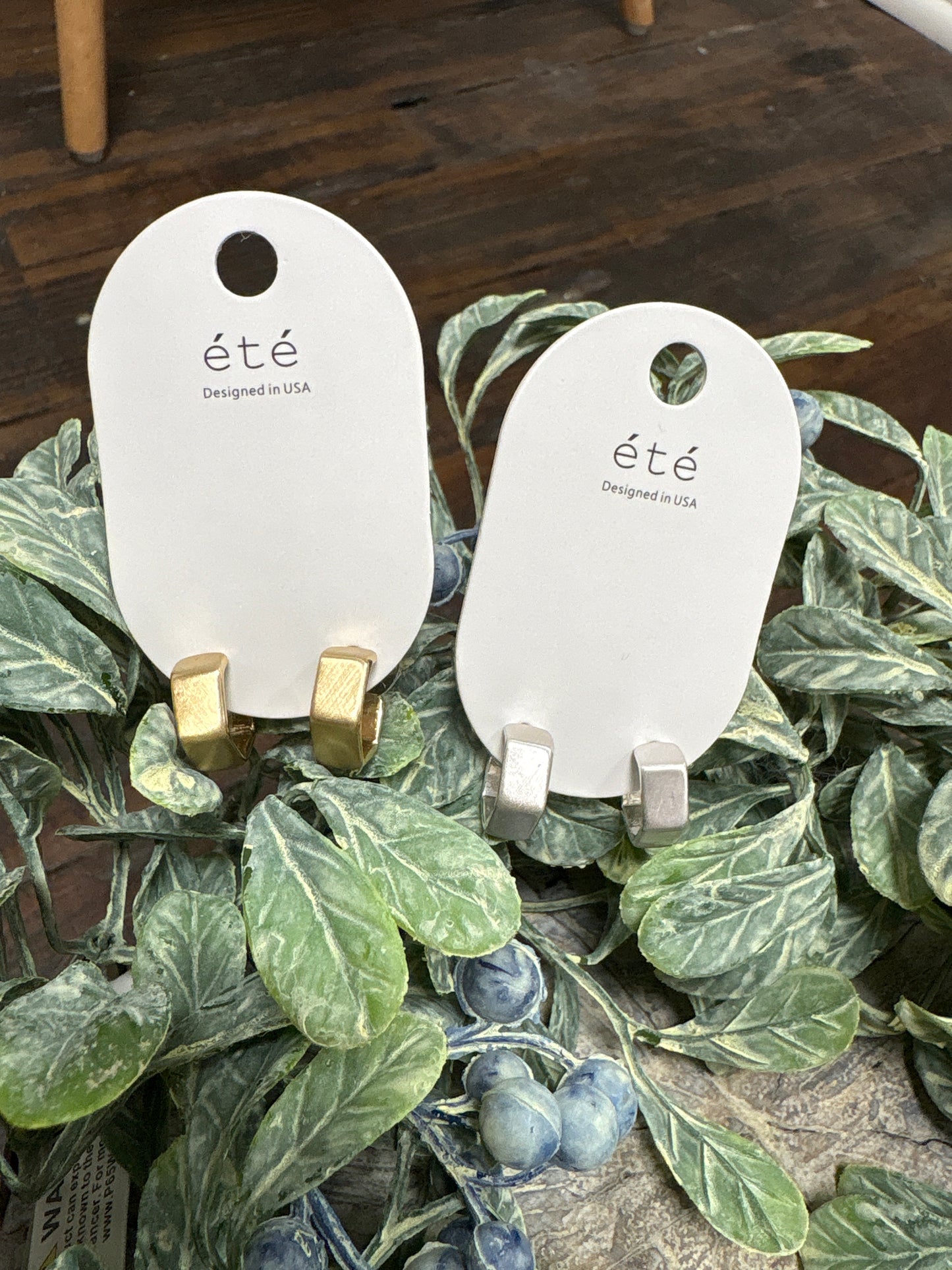 Mini Hexagon Huggie Hoops