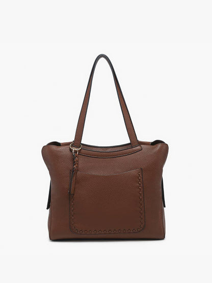 Brown Hunter Pocket-Front Distressed Tote