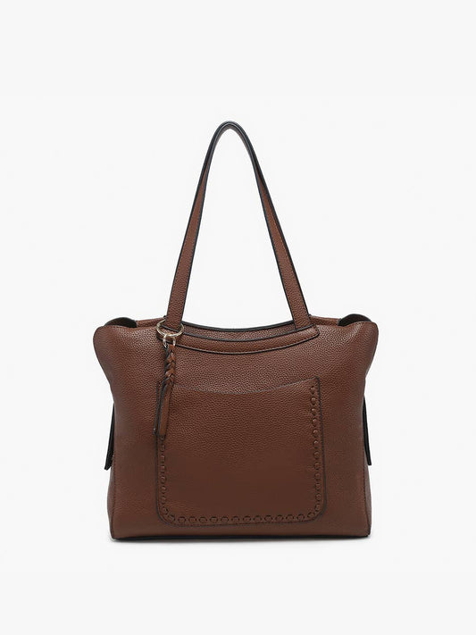 Brown Hunter Pocket-Front Distressed Tote