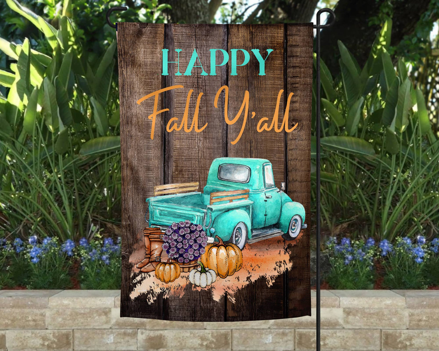 Garden Flag: Happy Fall Y'all Vintage Truck