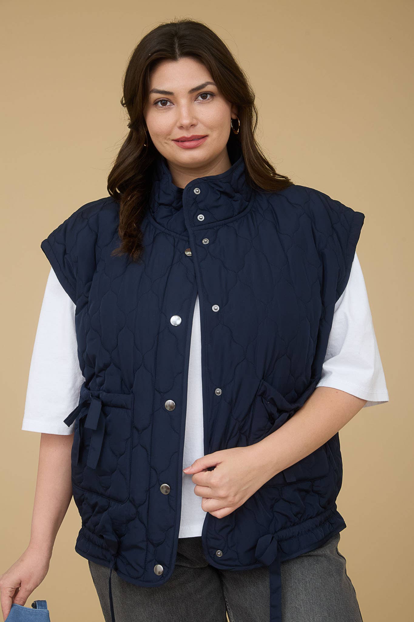 Navy Quilted Vest
