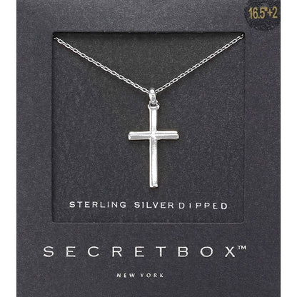 Silver Cross Pendant Necklace