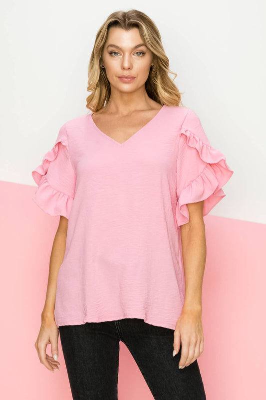 Baby Pink Tulip Airflow Top