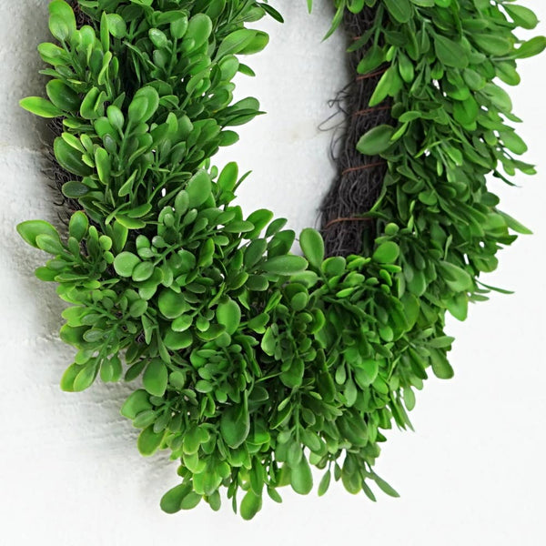 Wreath-Evergreen Boxwood 12"