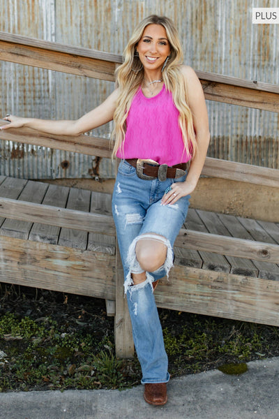Textured Sleeveless Tank