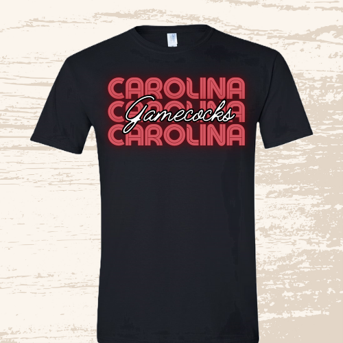 Carolina Neon Lights Gamecock Tee