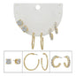 Set of 3 Clear Crystal Earrings