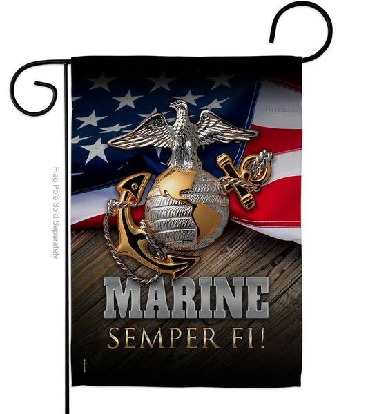 Garden Flag: Marine Semper Fi