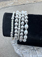 Silver and Pearl Bracelet Set