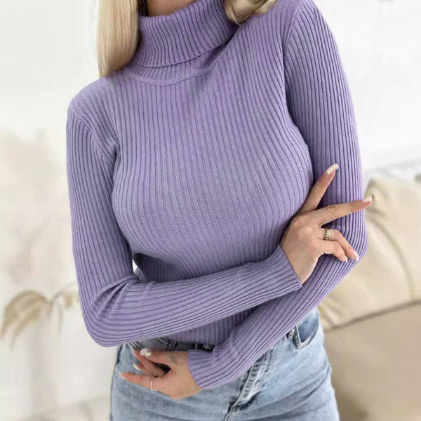 Basic Layer Turtleneck Knit Apricot