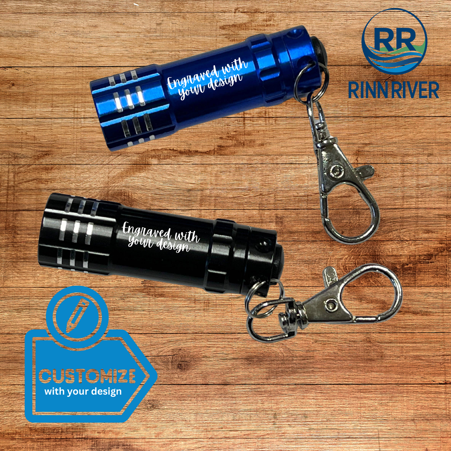Flashlight Keychain: Blue