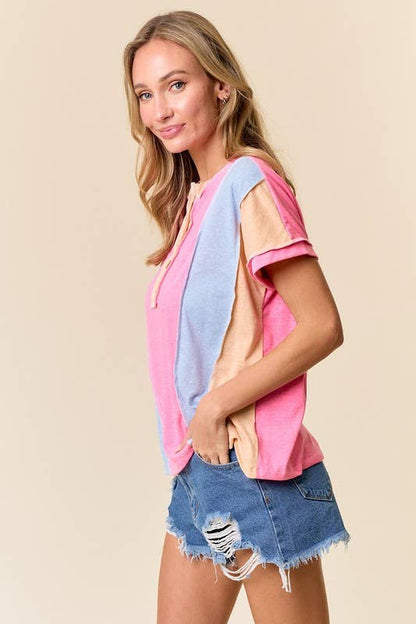 Playful Pastel Top Multi Color