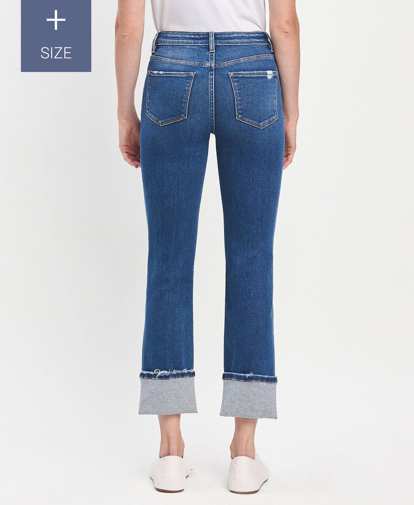 Vervet CUFFED SLIM STRAIGHT JEANS