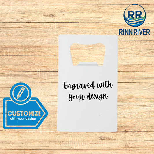 Metal Credit Card Bottle Opener: White