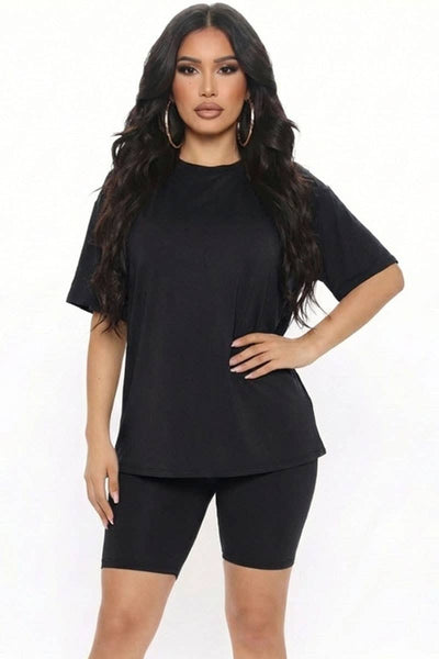 Loose Fit Top & Bike Shorts Set