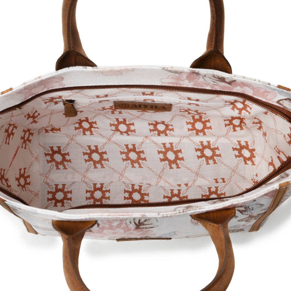 Myra Rosy Trails Crossbody Bag in Faded Plum: Faded Plum