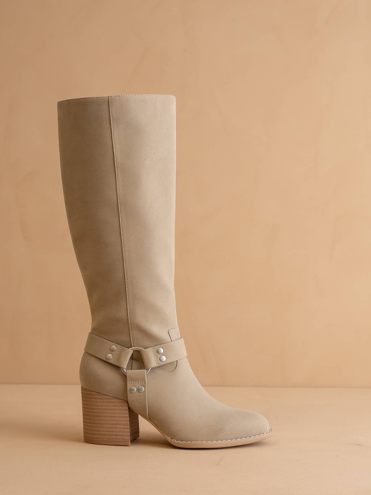 The Hollie | Taupe Knee High Suede Boot