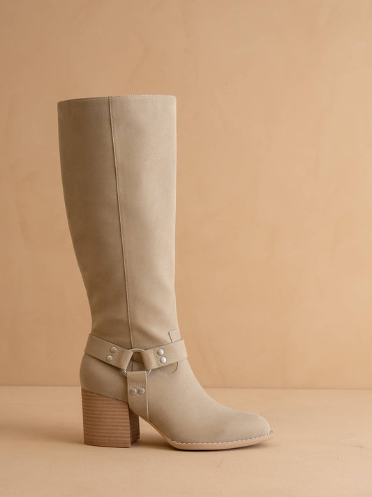 The Hollie | Taupe Knee High Suede Boot