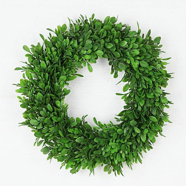 Wreath-Evergreen Boxwood 12"