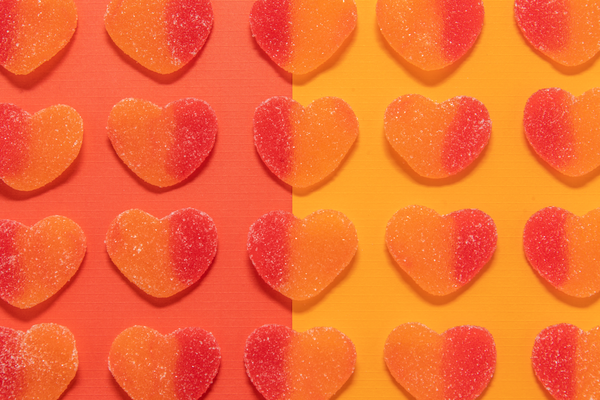 Candy Club Peach Hearts