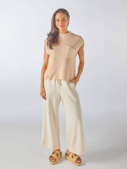 Macadamia Nut Short Sleeve Sweater