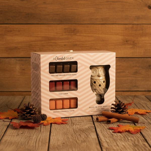 Owl Plug-In Wax Warmer Gift Set