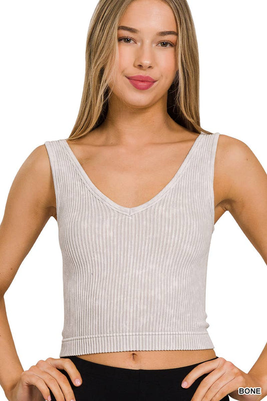 Sleet Ribbed Cropped Tank*