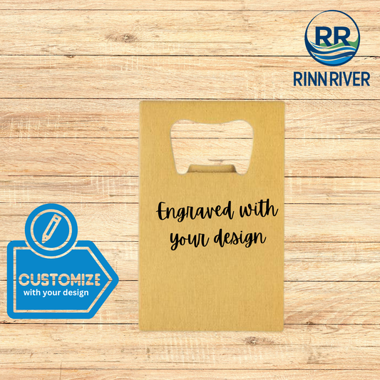 Metal Credit Card Bottle Opener: Gold