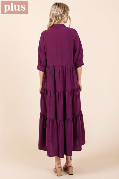 Plum Midi Dress