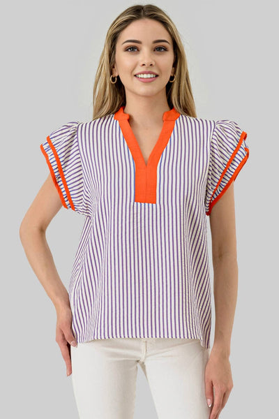 Blake Tigers Game Day Contrast Stripe Top