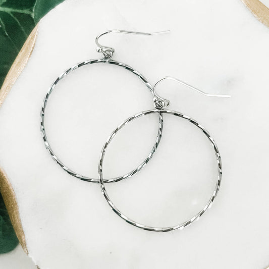 Lou & Co Silver Hoop