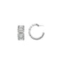 Baguette Rhinestone .5" Hoop Earring