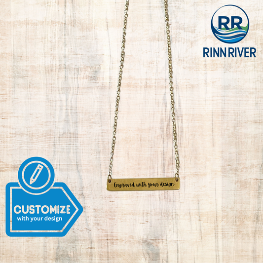Horizontal Bar Necklace: Silver