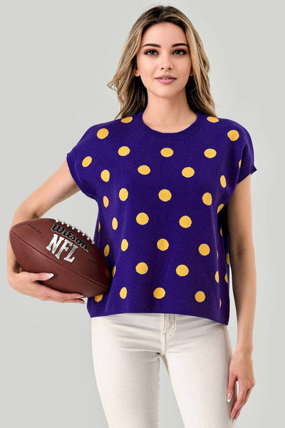 Dots Gameday Sweater Top