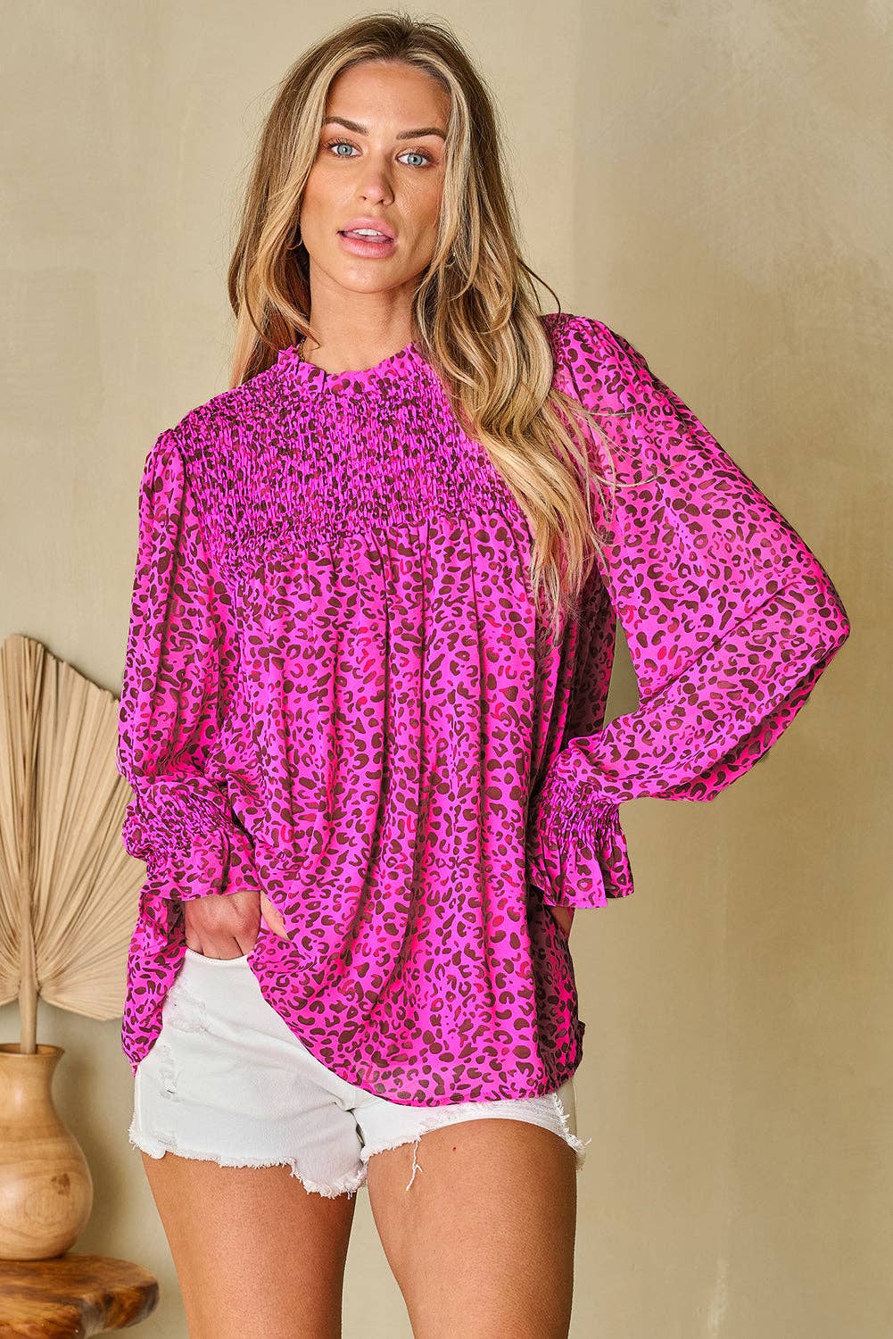 Rosey Posey Flowy Smocked Top*