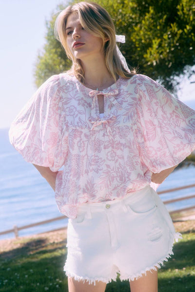 Peony Pink Wave Top