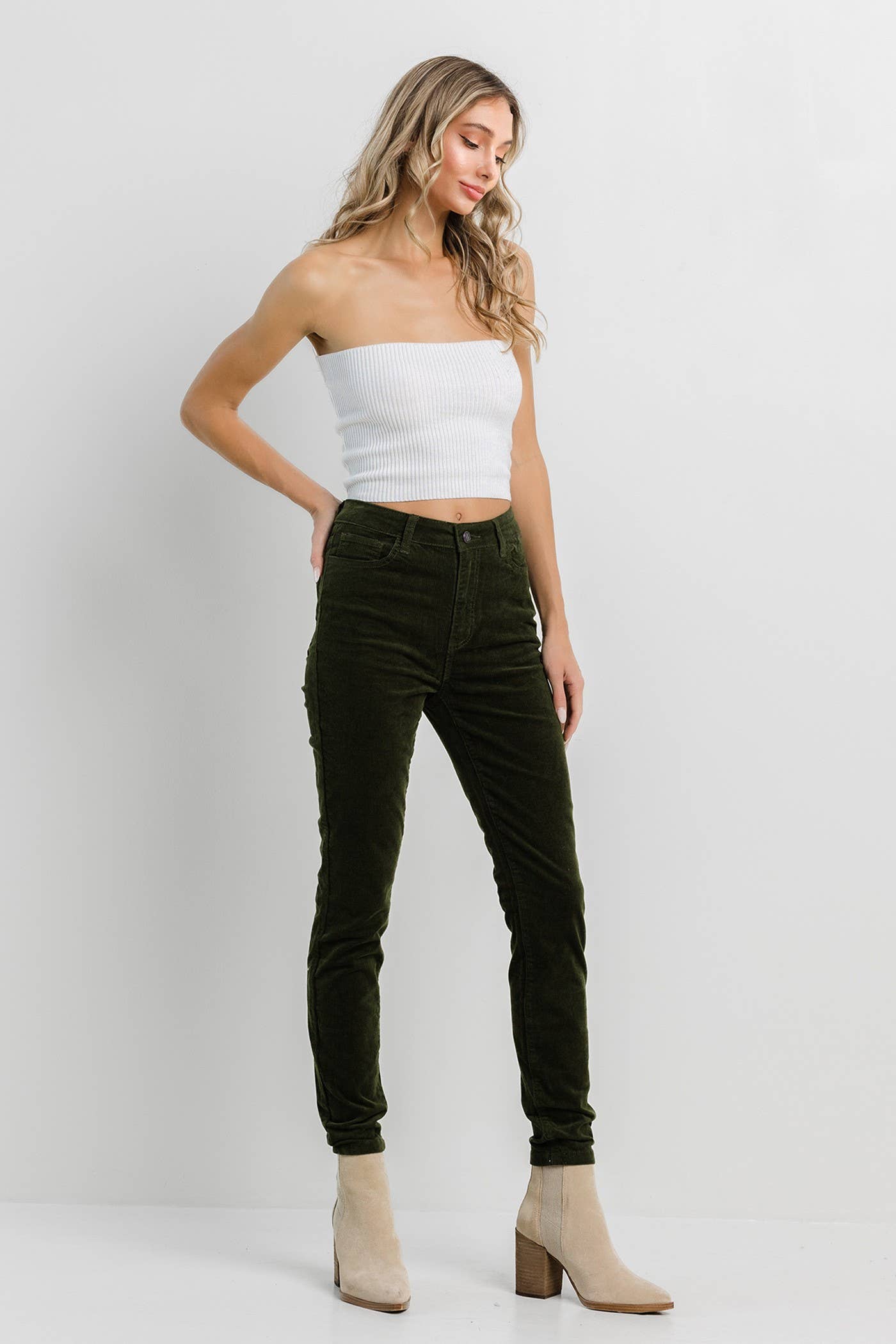 Olive Corduroy Skinny