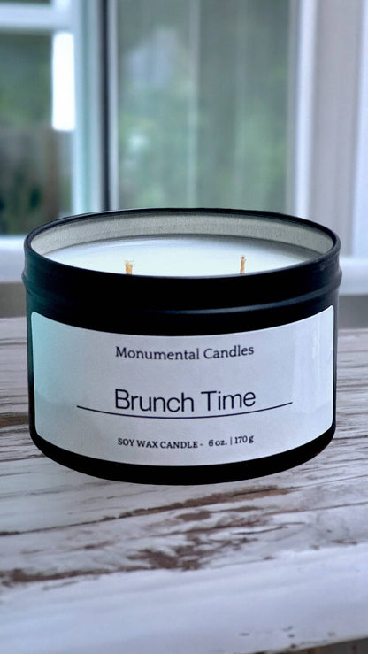 Brunch Time 6 oz Matte Black Tin Jar