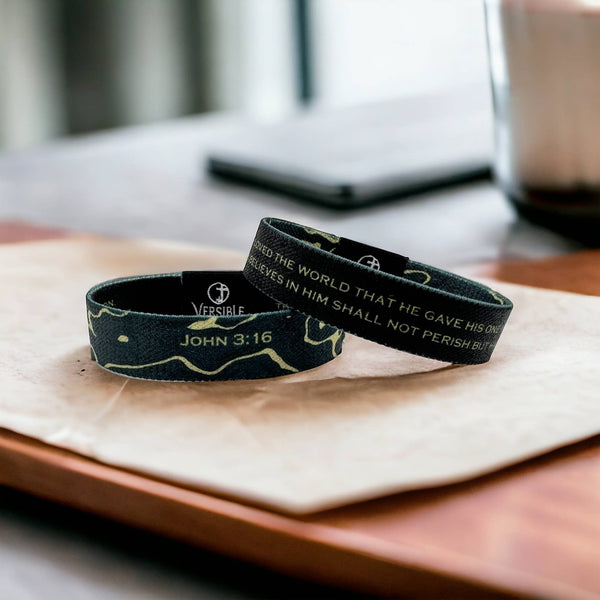 Gold Vein / John 3:16 Wristband*